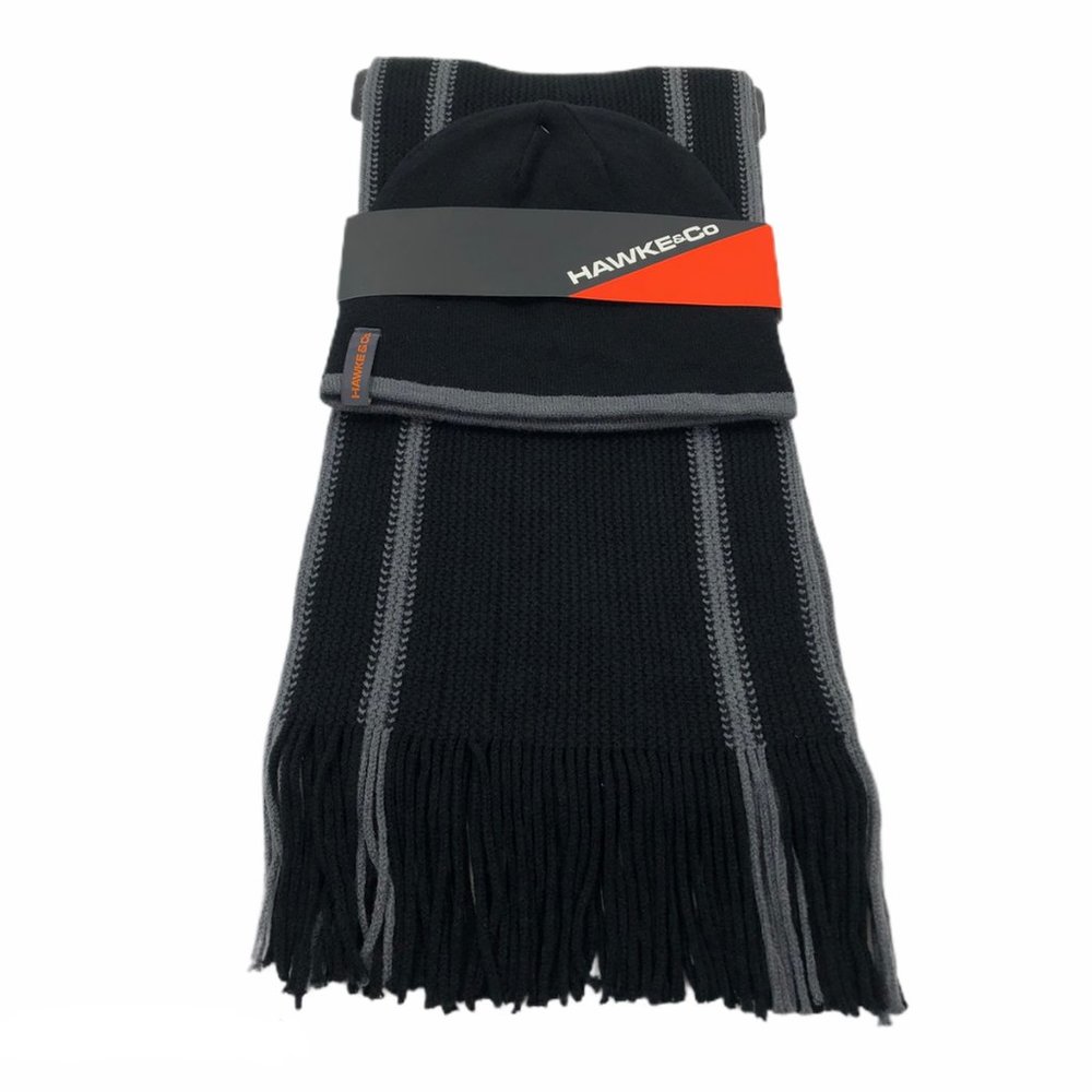 Hawke & Co Winter Beanie Hat and Scarf Set
